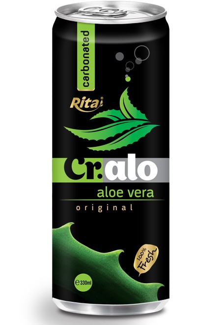 330ml carbonated aloe vera
